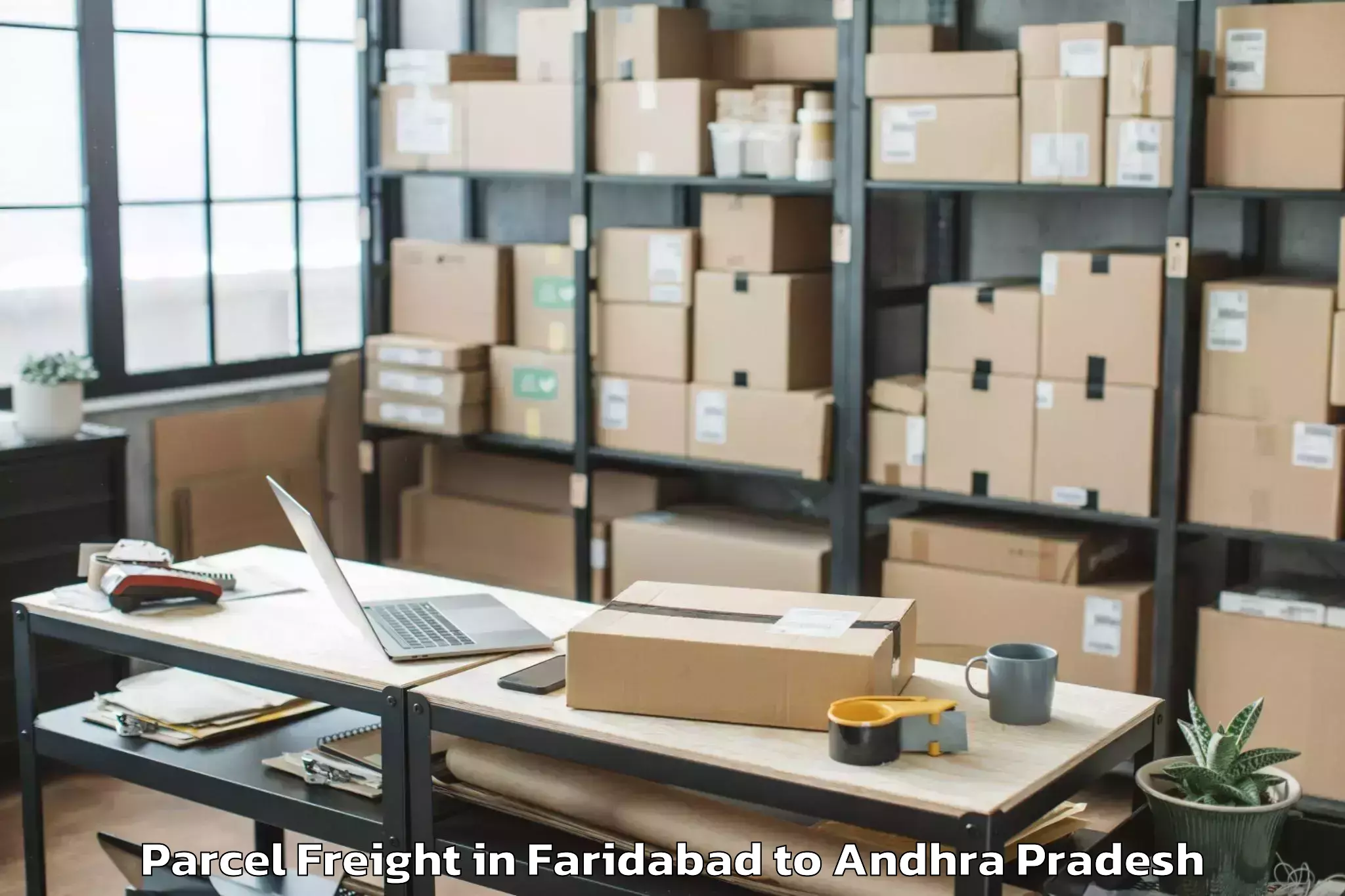 Reliable Faridabad to Nandivada Parcel Freight